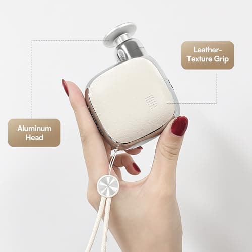 INIA PocketForce Mini Massage Gun - 75% Smaller, High-Power Percussion for Full Body Relief, Portable Deep Tissue Massager Gun with Leather Case & 3 Heads for Travel & Office Use, Gifts for Men Women 6