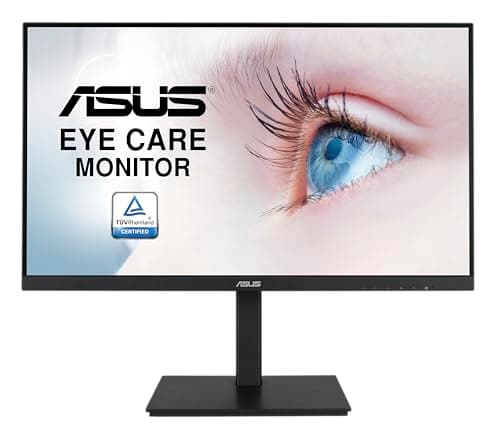 ASUS VA27DQSB 27” Monitor, 1080P Full HD, 75Hz, IPS, Adaptive-Sync, Eye Care, HDMI DisplayPort VGA USB Hub, Frameless, Ergonomic Design, VESA Wall Mountable,Black 7