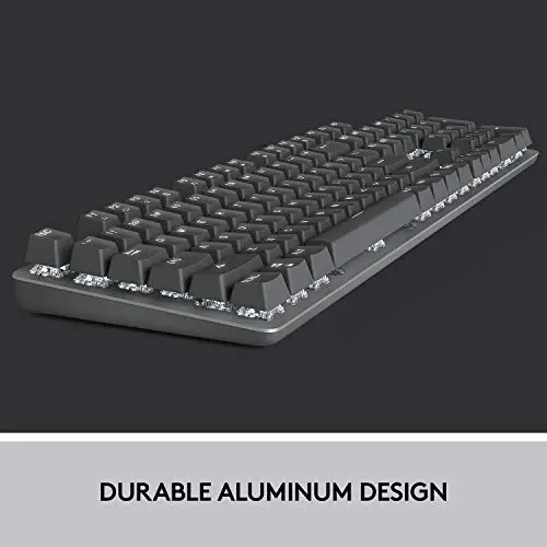 Logitech K845 Mechanical Illuminated Keyboard,Mechanical Switches, Strong Adjustable Tilt Legs, Full Size, Aluminum Top Case, 104 Keys, USB Corded, Windows (TTC Blue Switches) 6