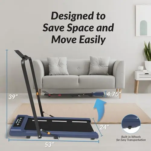 Exerpeutic 400 Lb. Capacity Heavy-Duty Walking/Jogging Exercise Treadmill Walking Pad- Home Gym Workout, Foldable Under Desk Desk Design 5