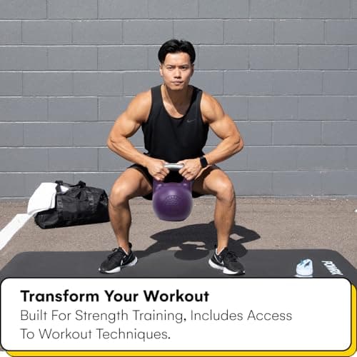 Kettlebell Kings - Competition Kettlebell Weights For Women and Men - Designed For Comfort in High Repetition Workouts - Superior Balance For Better Workouts (22 KG) 6