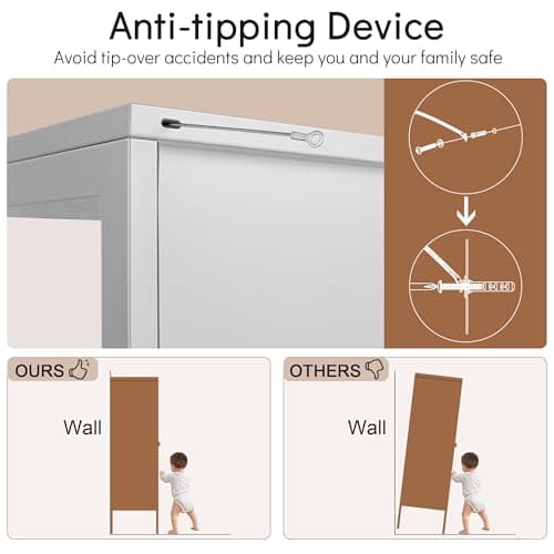 Polup Display Cabinet with 3 Color LED Lights and Tempered Glass, 66 Inch Tall Curio Cabinet with 3 Side Glass, White Display Case for Collectibles, Lighted Cabinets for Living Room- Assemble Required 8