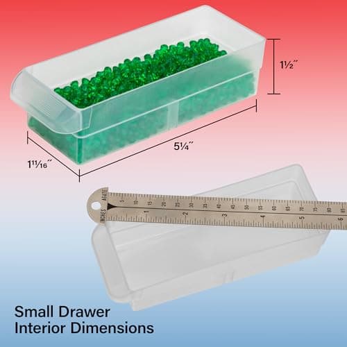 Akro-Mils 26-Drawer Plastic Drawer Storage Cabinet for Garage Organization, Bead Organizer, Building Bricks Storage, Teacher Toolbox, Makeup Organizer, 20" W x 6" D x 10" H, 10126 Black 8