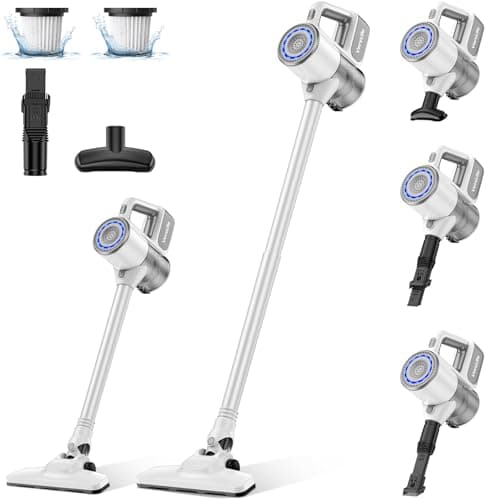 VersLife Cordless Vacuum Cleaner, up to 30Kpa Stick Vacuum with Rechargeable Battery, Long Runtime, 6-in-1 Lightweigt Handheld Vacuum Portable for Home Hard Floor, Pet Hair
