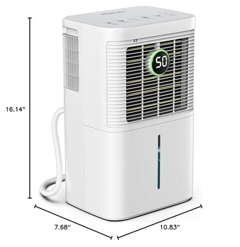 HOGARLABS 2000 Sq. Ft Dehumidifier for Home and Basements, 25 Pints Dehumidifier with Drain Hose for Continuous Drainage, Washable Filter, Anti-Spill Water Tank, Ideal for Bedroom, Bathroom, Office. 8