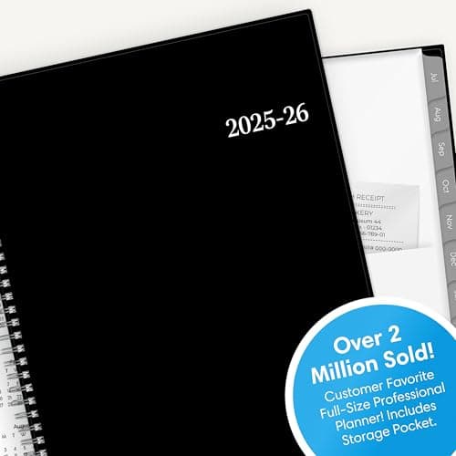 Blue Sky 2025-2026 Weekly and Monthly Academic Year Planner Calendar, July - June, 8.5" x 11", Flexible Cover, Wirebound, Laminated Tabs, Storage Pocket, Enterprise (Enterprise 2025-2026, 8.5" x 11") 6