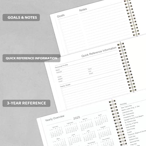 2025 Planner - Planner 2025, 2025 Daily Weekly and Monthly, 9" × 11", Large, 12 Monthly Tabs, JAN 2025 - DEC 2025, Twin-Wire Binding, Thick Paper, Waterproof Cover 7