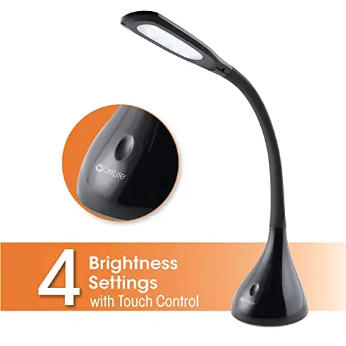 OttLite Creative Curves LED Desk Lamp with Adjustable Neck - 4 Dimmable Brightness Settings with Energy Efficient Natural Daylight LEDs for Home Office, Computer Desk, & Dorms 8