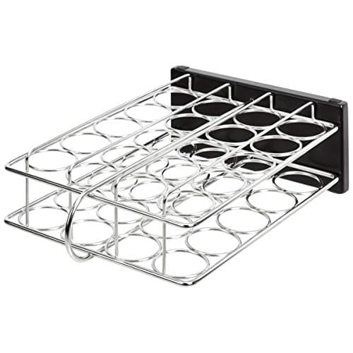 Amazon Basics 20 Jars Spice Rack Organizer, Space-Saving Kitchen Organizer with Glass Spice Jars, Sturdy, Silver 5