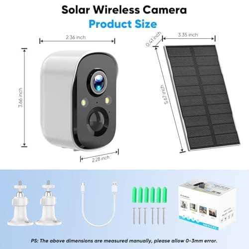 Sofiwaa Security Cameras Wireless Outdoor, 2K Battery Powered Color Night Vision Camera, PIR Motion Detection, IP66 Waterproof, Cloud Storage/Mic-SD, Instant Alert, 2.4GHz WiFi, Solar Camera for Home 9