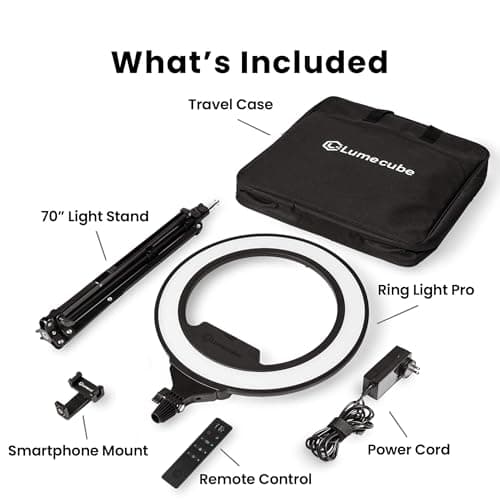 Lume Cube Ring Light Pro | Wireless Professional Lighting for Photography, Streaming, Video | Fully Adjustable Color and Brightness | Includes Sturdy, Portable Tripod Mount and Padded Carrying Case 6