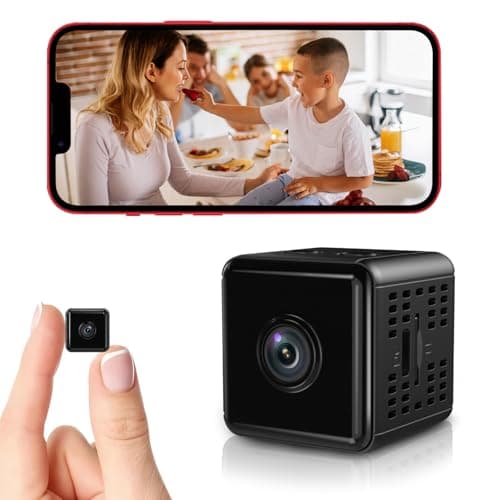 Hidden Camera, 1080P HD WiFi Camera - Mini Nanny Spy Cam with Night Vision & Motion Detection - Indoor/Outdoor Wireless Security Cameras for Home, Car, Baby & Pet Monitoring(Black)