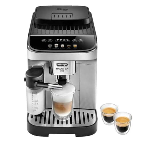 De'Longhi De'Longhi Magnifica Evo Automatic Espresso & Cappuccino Machine with Latte Crema System, 9.45 in. x 17.32 in. x 14.17 in., Chrome