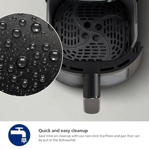 Philips 2000 Series Airfryer - 4.4 qt (4.2L) Pan, 13 Cooking Functions, RapidAir Technology, Healthy Cooking with 90% Less Fat, Efficient & Fast (NA220/00) 10