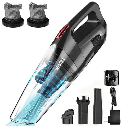 whall Handheld Vacuum Cordless, 8500PA Strong Suction Hand Vacuums, Wet Dry Hand Held Vacuums Cleaner with LED Light, Lightweight Mini Car Vacuums Cordless Rechargeable, Portable Vacuum