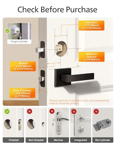 Philips Fingerprint Keyless Entry Door Lock, Electronic Door Lock with Touchscreen, Long-Lasting Battery, Auto Locking, One-Time Code, Keypad Deadbolt, One-Touch Locking, Matte Black 8