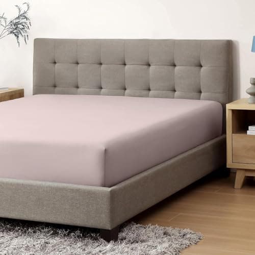 Micropuff Full XL Fitted Sheet with Anti-Slip Anchors for Snug Fit - Soft and Comfortable Fabric - Easy to Wash and Fade Resistant - Breatheable and Allergy Free Fitted Sheet