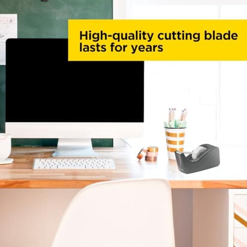 Scotch Desktop Tape Dispenser, Black Two-Tone, 1 Dispenser/Pack (C60-BK) 5