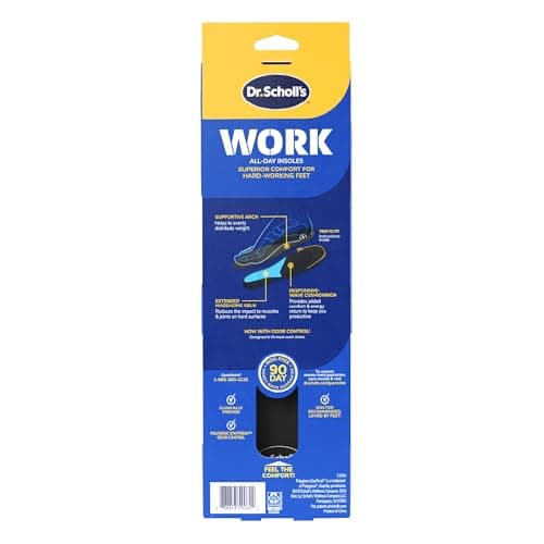 Work All-Day Superior Comfort Insoles (with) Massaging Gel, Women, 1 Pair, Trim to Fit 10