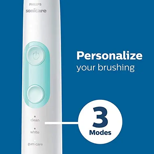 Philips Sonicare ProtectiveClean 5300 Rechargeable Electric Toothbrush, with Pressure Sensor, 3 Cleaning Modes, SmarTimer and QuadPacer, with 2 Bonus Brush Heads, Travel Case, Black, Model HX6423/34 5