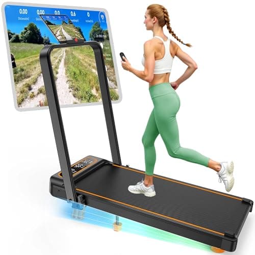 Walking Pad with 10% Incline & Handle Bar, Low Noise Walking Pad Treadmill for Home Small, Trisomy 3.5HP Treadmill with Incline, 4 in 1 Portable Compact Walking Pad with Incline/APP 350lbs