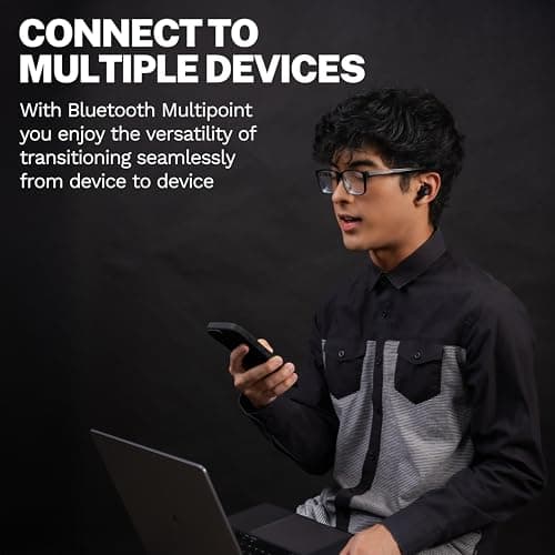 JLab Go Pods ANC True Wireless Bluetooth Earbuds & Charging Case, Hybrid Active Noise canceling + Be Aware for Safe Listening, 26+ Hours Total Playtime, Clear Calls, Custom Sound via App, Black 6