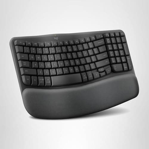 Logitech Wave Keys Wireless Ergonomic Keyboard with Cushioned Palm Rest, Comfortable Natural Typing, Easy-Switch, Bluetooth, Logi Bolt Receiver, for Multi-OS, Windows/Mac - Graphite 11