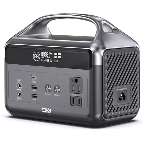 DaranEner Portable Power Station 60,000mAh, 192Wh LiFePO4 Battery Backup w/2 300W (Surge 600W) AC Outlets, 2H Fast Charging, Power Bank for Hurricane Emergency/Home/Outdoor Camping/RVs Use