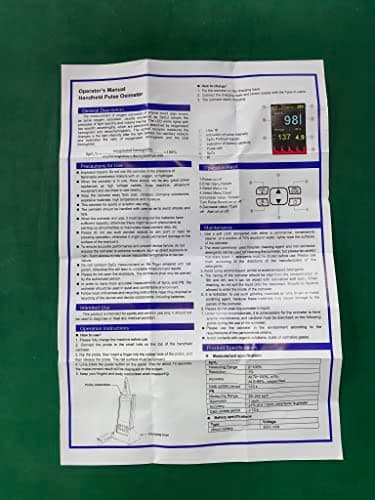 Pulse Oximeter - Handheld Pulse Oximeter Rechargeable Overnight Pulse Ox Continuous oxygen meter finger pulse oximeter Fingertip with Pulse o2 sat monitor finger for oxygen SpO2 8
