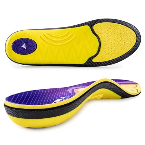 VALSOLE Heavy Duty Support Pain Relief Orthotics - 220+ lbs Plantar Fasciitis High Arch Support Insoles for Men Women, Flat Feet Orthotic Insert, Work Boot Shoe Insole, Absorb Shock with Every Step