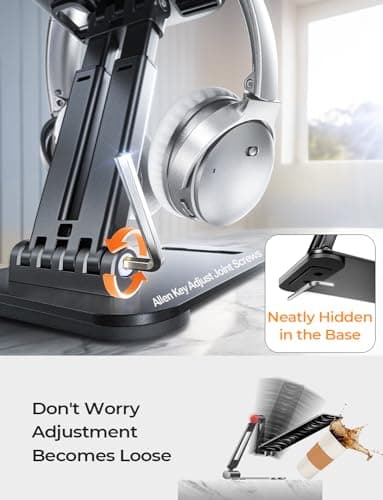 LISEN for iPad Stand Tablet Holder for Desk, Office Desk Accessories for Men Women Kids Tablet Gifts, Office Home Essentials Gadgets Portable Monitor Stand for 2026 New iPad a16 Accessories Switch 7