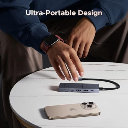 UGREEN Revodok Pro USB-C Hub 6 in 1 10Gbps 4K 60Hz HDMI, 100W Power Delivery for MacBook Pro/Air, iPad Pro, Thinkpad Rog Ally and More. 6
