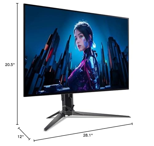 acer Predator X32 X3 | 31.5" UHD 3840 x 2160 OLED Gaming Monitor | AMD FreeSync Premium Pro | 480Hz at 1920 x 1080 (DFR) | Up to 0.01ms | 1000nits @ HDR 3% | USB Type-C, 1 x DP 1.4 & 2 x HDMI 2.1 14