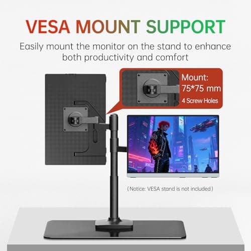 Intehill 14" Portable Monitor 2.5K, 2560x1600 Portable Screen for Laptop, 16:10 Travel Monitor with Tempered Glass, 100% sRGB HDMI Portable Display, Mobile External Display with Stand & Speaker, Q14ZA 4