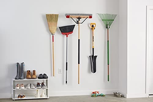 Harper 24 Inch Indoor Push Broom, Premium Heavy Duty Smooth-Surface Floor Cleaning with Flagged Bristles, Home and Garage Sweeping, Gray 14