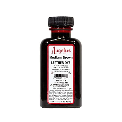 Angelus Leather Dye, 3 oz, Medium Brown