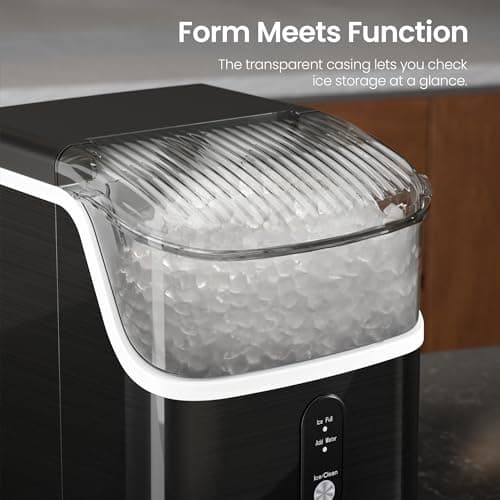 Kismile Nugget Ice Makers Countertop,Portable Ice Maker Machine with Crushed Ice, 35lbs/Day,One-Click Operation,Self-Cleaning Countertop Ice Machine,Pellet Ice Maker Countertop for Home/Kitchen/Office 8
