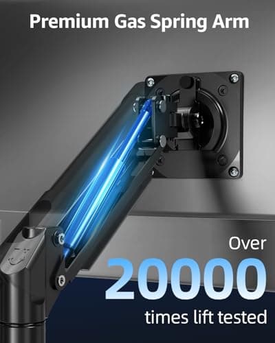 Dual Monitor Mount for 32 27 24 22inch Screens, Gas Spring Monitor Stand for 2 Monitor, Full Adjustable Monitors Desk Mount with C-Clamp＆Grommet Base, Each Arm Holds 4.4-22 lbs, Freelift Pro Black 6