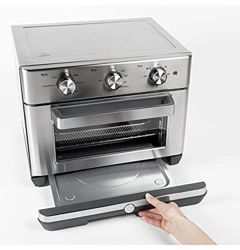 GE Mechanical Air Fryer Toaster Oven + Accessory Set | Convection Toaster with 7 Cook Modes | Large Capacity Oven - Fits 12" Pizza | Countertop Kitchen Essentials | Stainless Steel 7