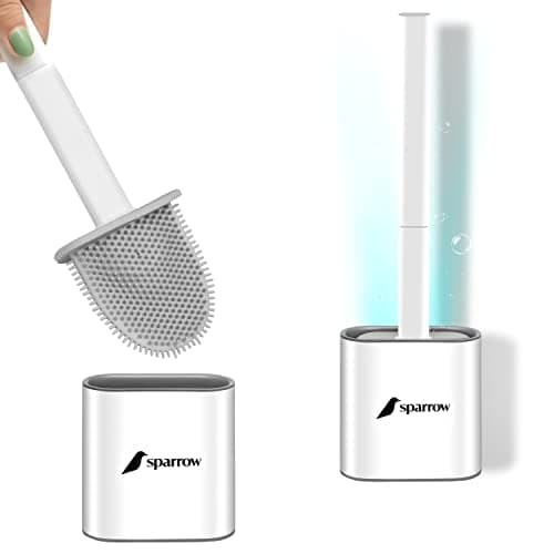 Sparrow Quick Drying Silicone Toilet Brush & Holder - Bathroom Accessory 8