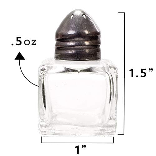 Back of House Ltd. Salt & Pepper, Spices, Seasonings Shakers - Stainless Steel & Glass Restaurant Home Kitchen - 12 Mini 5