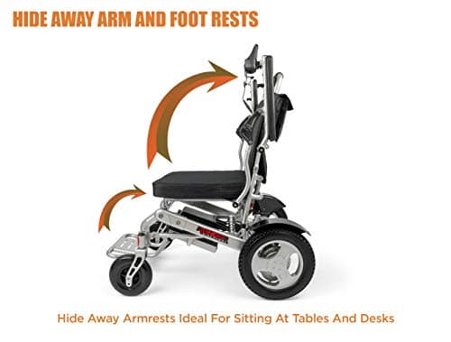 Porto Mobility Ranger Maestro XL Reclining Heavy Duty Lightweight Folding Electric Wheelchair, Holds up to 440lbs Weatherproof, Dual Batteries, Posi-Traction Motors, All Terrain Power Wheelchair 6