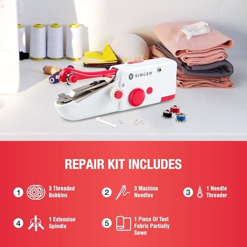 SINGER Stitch Sew Quick Portable Mending Machine - Single Thread Machine for Quick Repairs 7