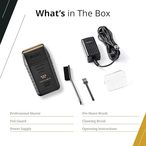 Wahl Professional 5 Star Vanish Shaver, Cordless, Lithium-Ion Battery, Pop-Out Foil Bars, Ergonomic Design, 100+ Minute Runtime 6