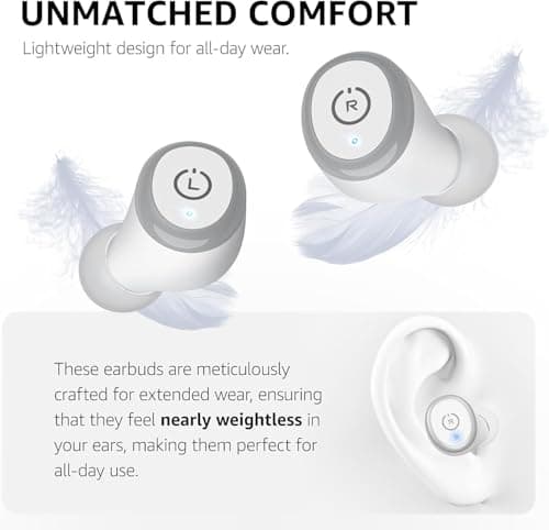 TOZO T10 Wireless Earbuds Bluetooth 5.3 Headphones, App Customize EQ, Ergonomic Design, 55H Playtime, Wireless Charging Case, IPX8 Waterproof Sound in-Ear Headset, New Version 5