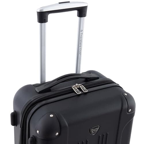 Travelers Club Chicago Hardside Expandable Spinner Luggage, Black, 22" Carry-On 6