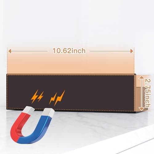 Mystozer Magnetic Spice Rack for Refrigerator, Kitchen Organizer and Storage Shelf, Black (4 Pack)… 3