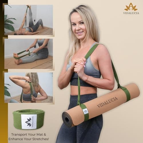 Cork Yoga Mat - 5mm Extra Large 72"x26" Non-Slip Yoga Mat with FSC Certified Portuguese Cork & Natural Rubber Base – Hot Mat for Home & Studio – yoga mat cork 7