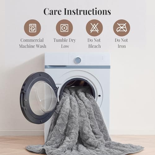 Topblan Weighted Blanket for Adults, 48" x 72" 15lbs, Soft Sherpa Twin Size Heavy Blanket with 3D Jacquard Flannel Fleece Weighted Blankets for Couch and Bed 7