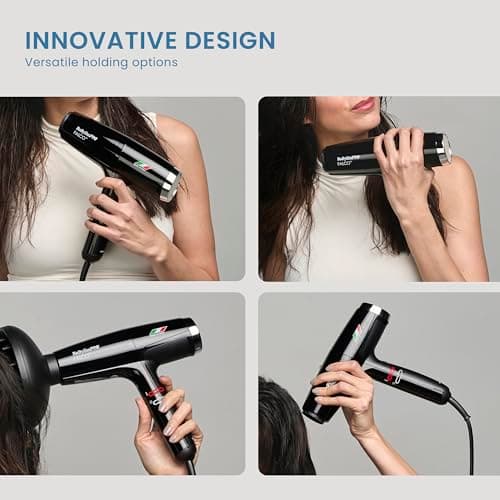 BaBylissPRO Nano Titanium Professional Italian High-Speed Falco Hair Dryer with Concentrator Nozzles, 2000-Watt Ionic Blow Dryer with Diffuser 7